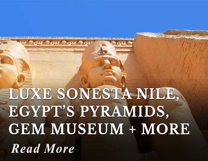 Luxe Sonesta Nile, Egypt’s Pyramids, GEM Museum + more - Private Tour