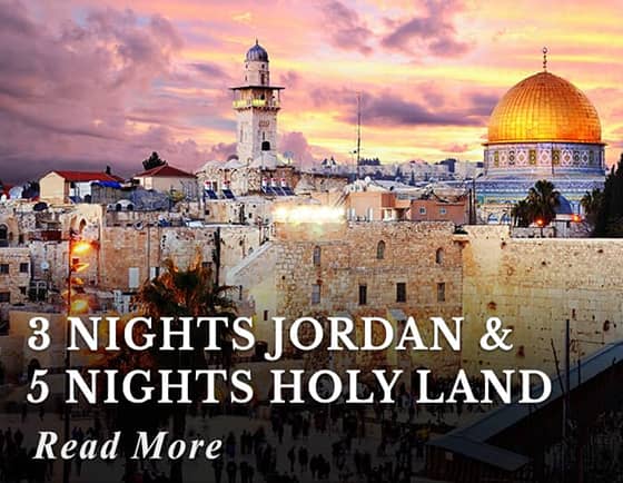 3 nights Jordan and 5 nights Holy Land Tour