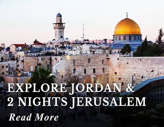 Explore Jordan and 2 nights Jerusalem Tour